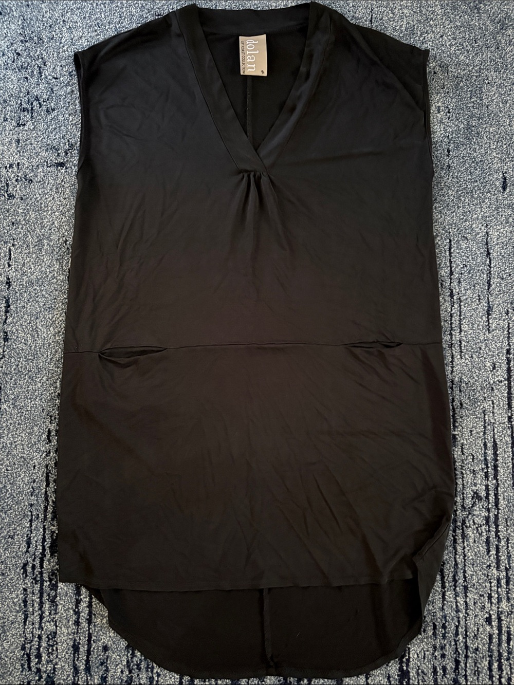dolan Black V-Neck Slip-On Swim Coverup